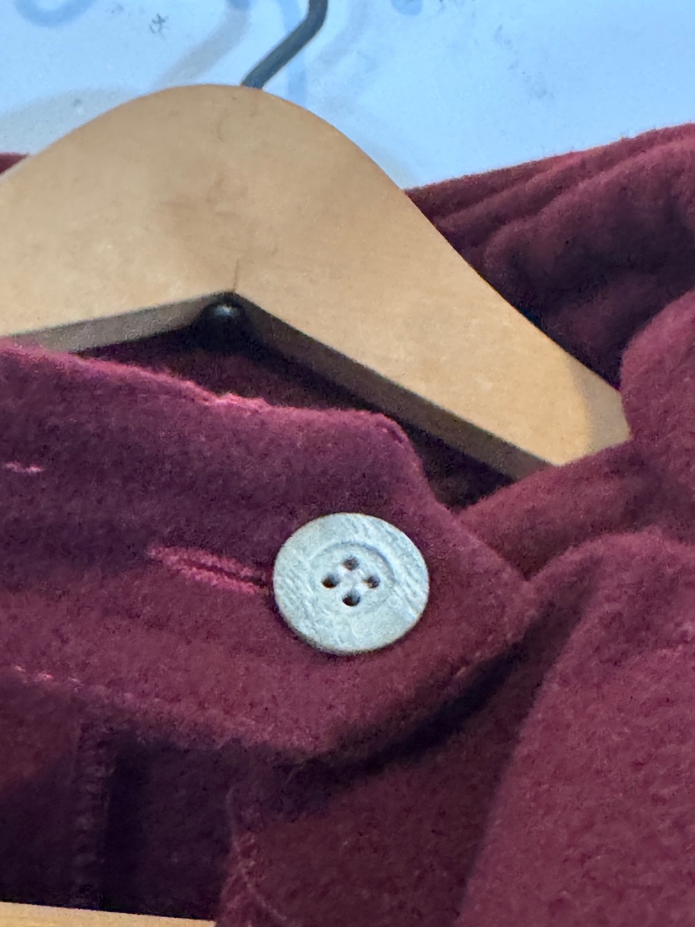 Vintage Victorian Ox Blood Maroon Wool Cloak - Picture 10 of 11